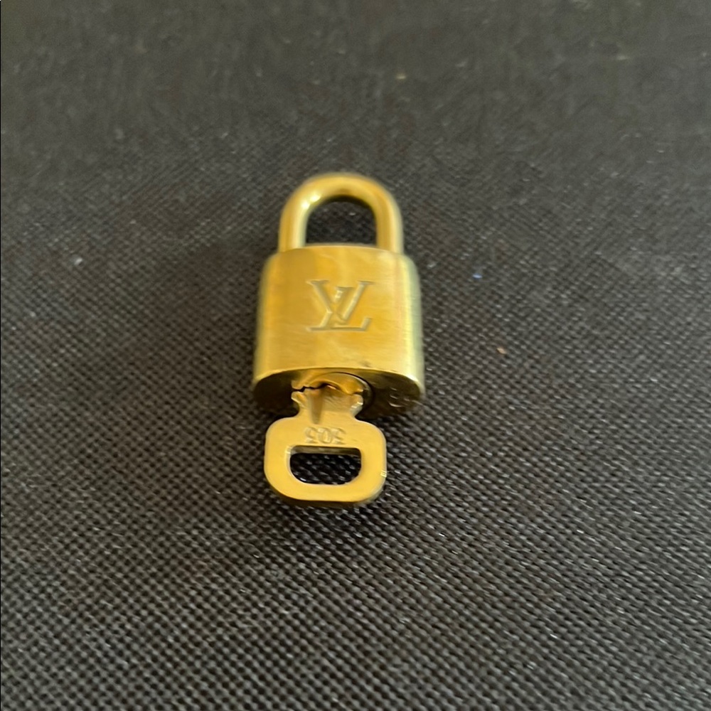 Louis Vuitton Gold Padlock with Key